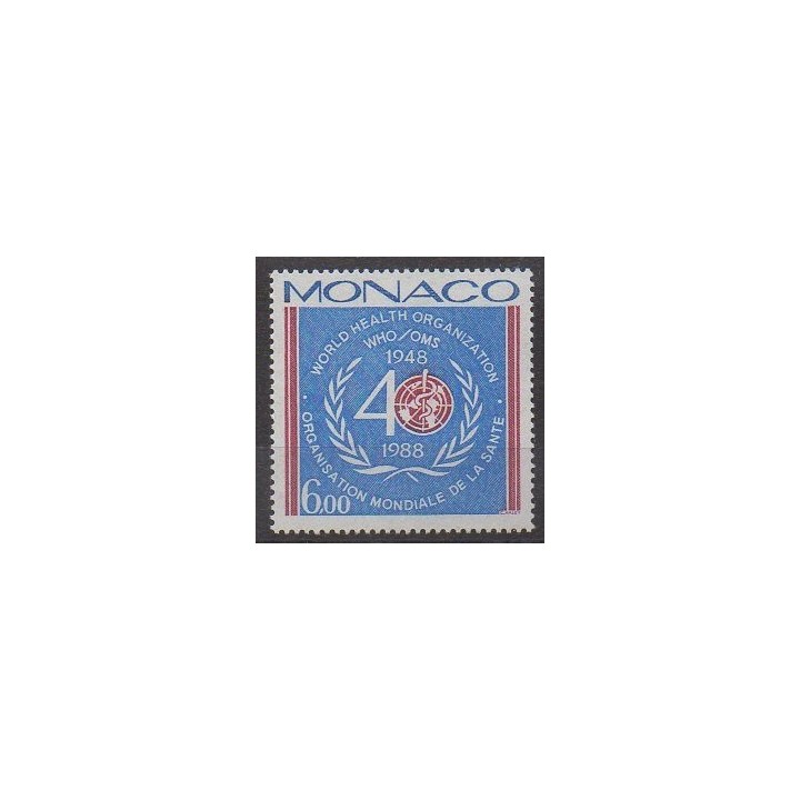 Monaco - 1988 - No 1636 - Santé ou Croix-Rouge