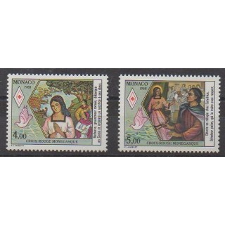 Monaco - 1988 - No 1649/1650 - Santé ou Croix-Rouge