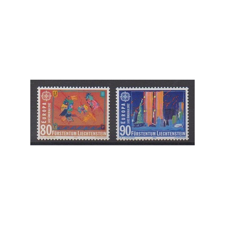 Liechtenstein - 1992 - No 974/975 - Christophe Colomb - Europa