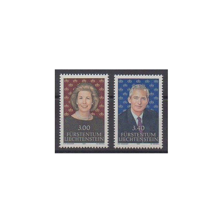 Liechtenstein - 1991 - No 965/966 - Royauté - Principauté