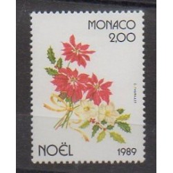 Monaco - 1989 - No 1701 - Fleurs - Noël