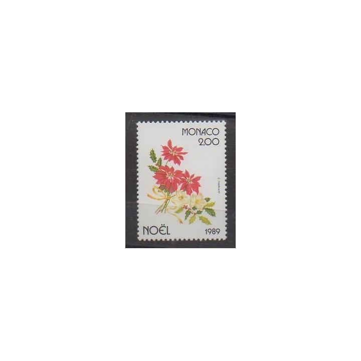 Monaco - 1989 - Nb 1701 - Flowers - Christmas