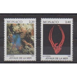 Monaco - 1991 - Nb 1774/1775 - Sea animals