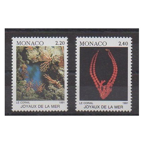 Monaco - 1991 - Nb 1774/1775 - Sea animals