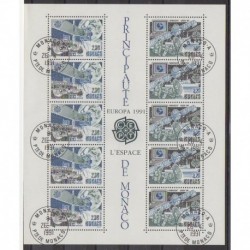 Monaco - Blocs et feuillets - 1991 - No BF52 - Espace - Europa - Oblitéré