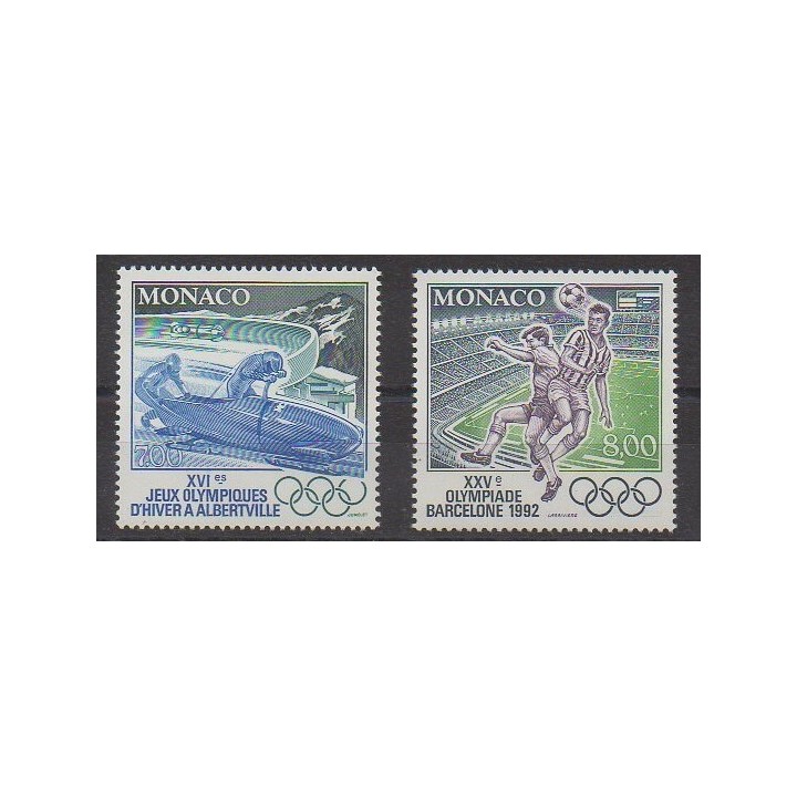 Monaco - 1992 - Nb 1811/1812 - Summer Olympics - Winter Olympics