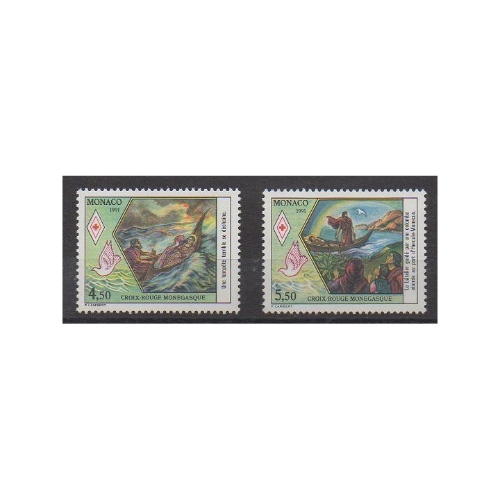 Monaco - 1991 - No 1797/1798 - Santé ou Croix-Rouge