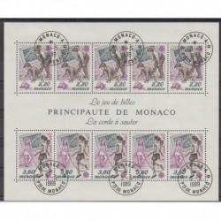 Monaco - Blocs et feuillets - 1989 - No BF46 - Enfance - Europa - Oblitéré