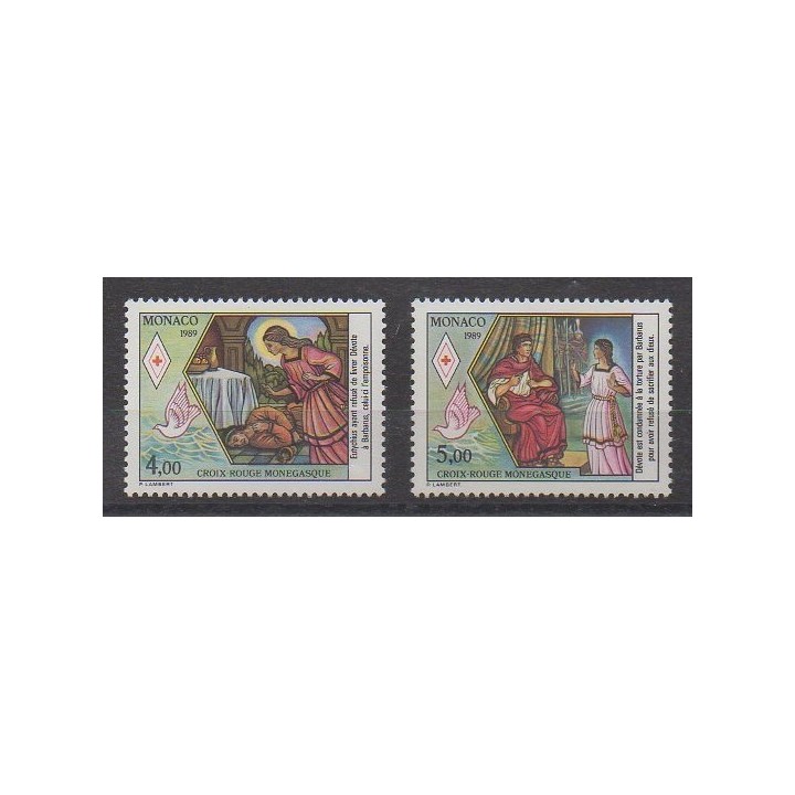 Monaco - 1989 - No 1691/1692 - Santé ou Croix-Rouge
