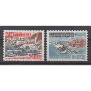 Monaco - 1990 - No 1736/1737 - Hélicoptères