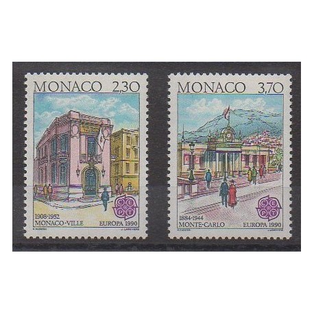 Monaco - 1990 - No 1724/1725 - Service postal - Europa