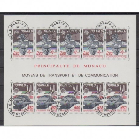 Monaco - 1988 - No BF41 - Transports - Europa - Oblitéré