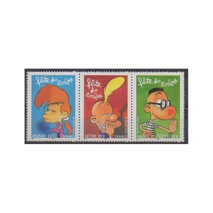 France - Poste - 2005 - No 3751a/3752/3753 - Dessins Animés - BD - Philatélie