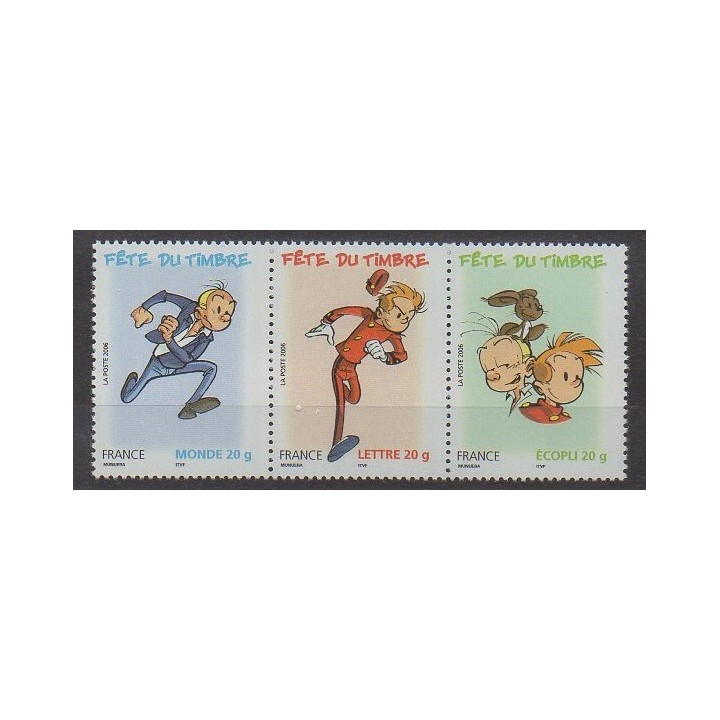 France - Poste - 2006 - Nb 3877a/3878/3879 - Cartoons - Comics - Philately