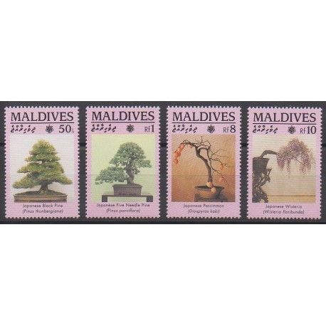 Maldives - 1990 - Nb 1311/1314 - Trees