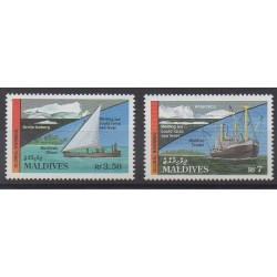 Maldives - 1991 - No 1338/1339 - Navigation - Environnement