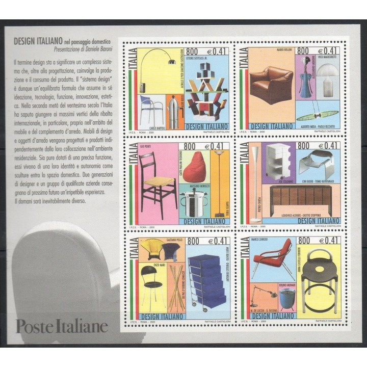 Stamps - Theme various art - Italy - 2000- Nb BF 24