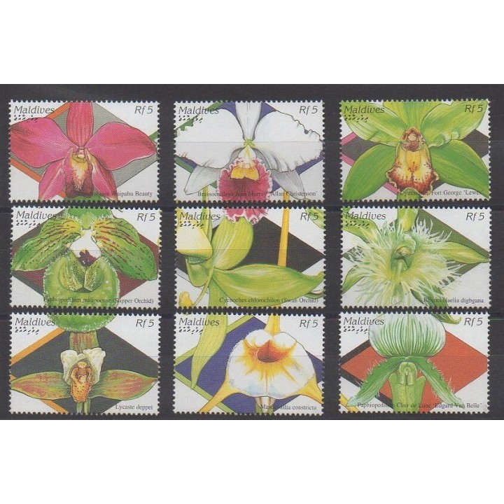 Maldives - 1995 - No 2076/2084 - Orchidées