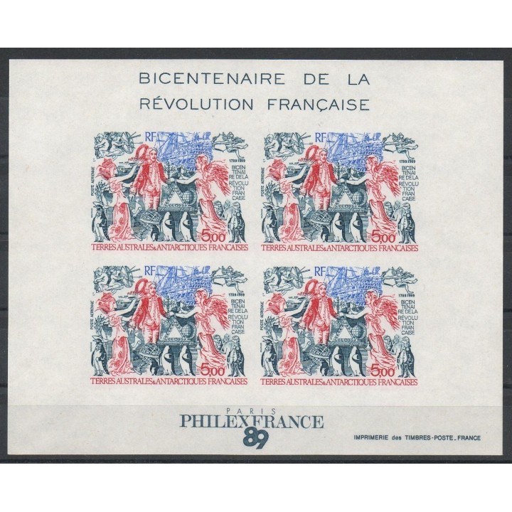 Stamps - Theme various historics themes - French Southern and Antarctic Lands - Blocks and sheets - 1989- Nb BF 1 ND