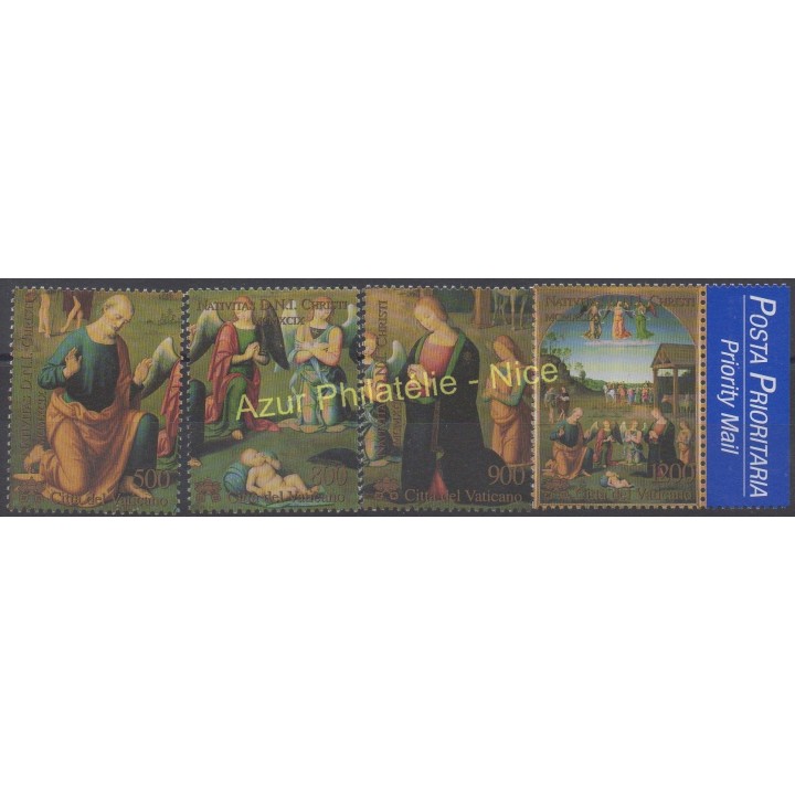 Timbres - Thème tableaux - Vatican - 1999 - No 1177/1180