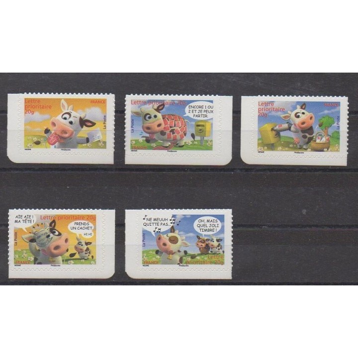 France - Self-adhesive - 2007 - Nb 4089/4093 - Cartoons - Comics