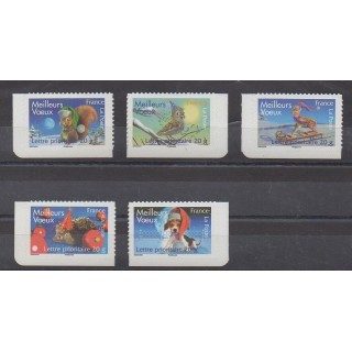 France - Self-adhesive - 2007 - Nb 4120/4124 - Christmas