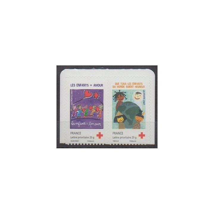 France - Autoadhésifs - 2007 - No 4125/4126 - Santé ou Croix-Rouge