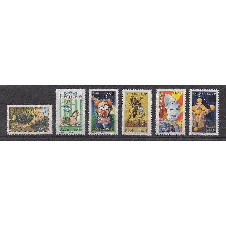 France - Poste - 2008 - Nb 4216/4221 - Circus