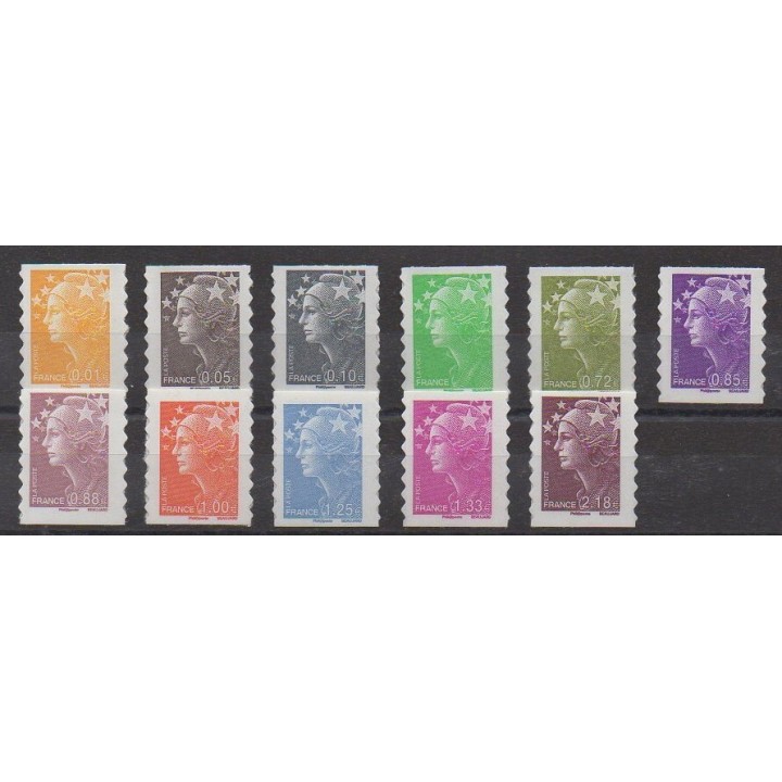 France - Self-adhesive - 2008 - Nb 208/218
