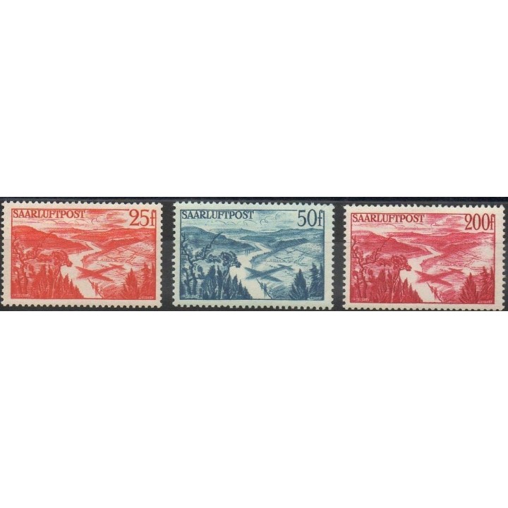 Stamps  - Saar - 1948 - Nb PA 9/PA 11
