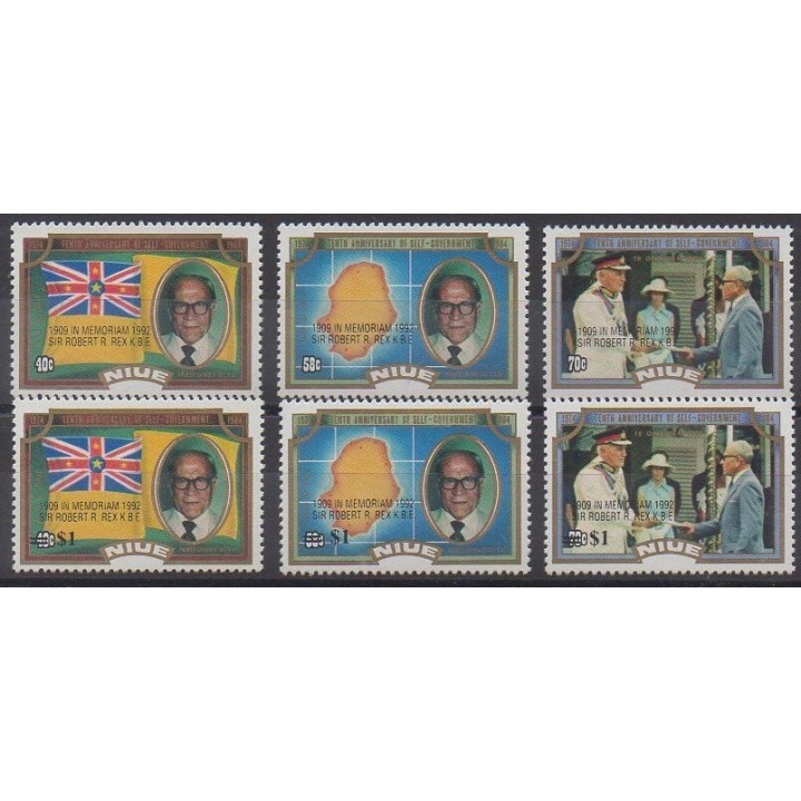 Niue - 1993 - Nb 618/623 - Celebrities