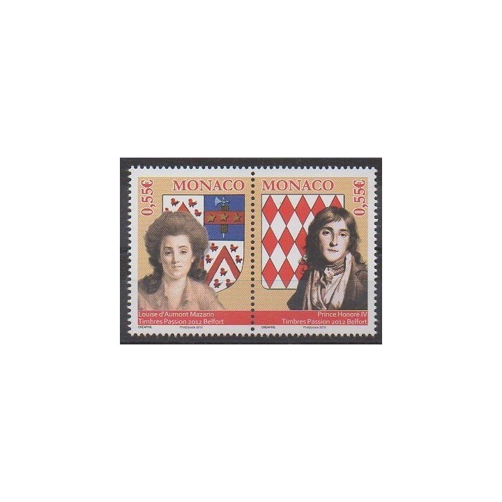 Monaco - 2012 - No 2847/2848 - Royauté - Principauté