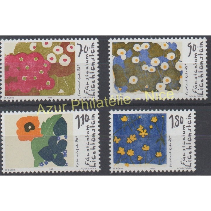 Timbres - Thème tableaux - Liechtenstein - 1996 - No 1073/1076