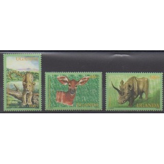 Ouganda - 2001 - No 1933/1935 - Mammifères - Espèces menacées - WWF
