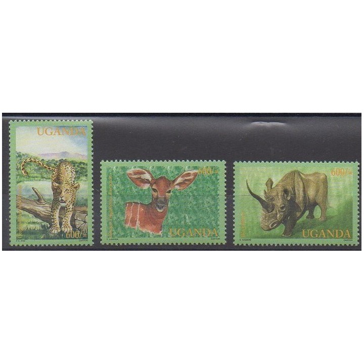 Ouganda - 2001 - No 1933/1935 - Mammifères - Espèces menacées - WWF