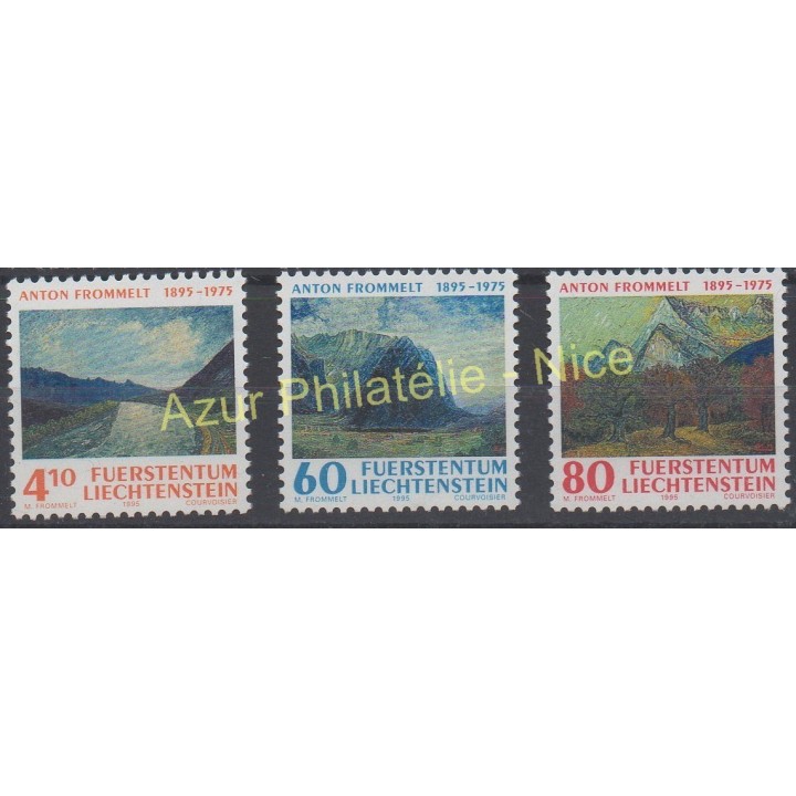 Timbres - Thème tableaux - Liechtenstein - 1995 - No 1049/1051