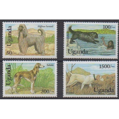Uganda - 1993 - Nb 981/984 - Dogs
