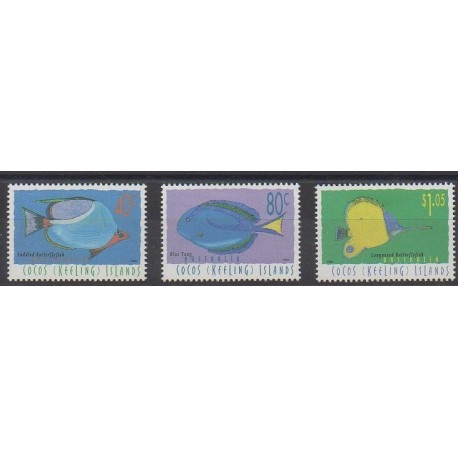 Cocos (Iles) - 1995 - No 321/323 - Animaux marins