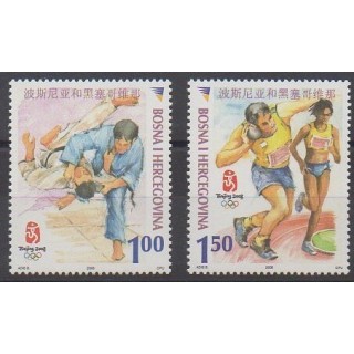Bosnie-Herzégovine - 2008 - No 598/599 - Jeux Olympiques d'été