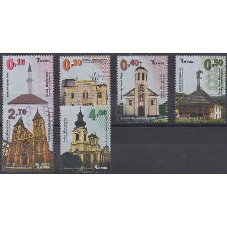 Bosnie-Herzégovine - 2014 - No 711/716 - Églises