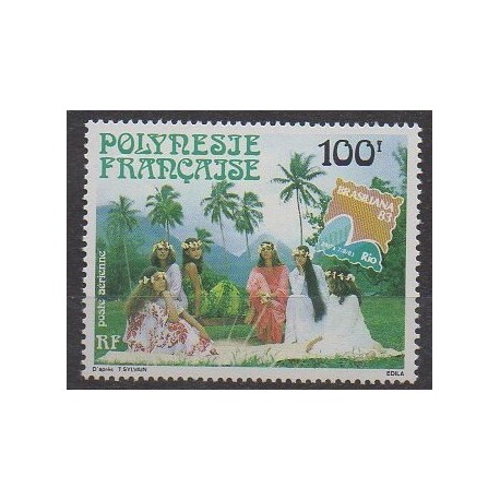 Polynésie - Poste aérienne - 1983 - No PA176 - Folklore