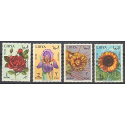 Libye - 1965- No 272/275 - Fleurs