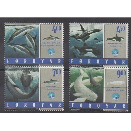 Féroé (Iles) - 1998 - No 330/333 - Mammifères - Animaux marins