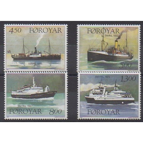 Faroe (Islands) - 1999 - Nb 344/347 - Boats