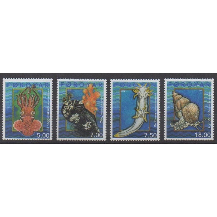 Féroé (Iles) - 2002 - No 410/413 - Animaux marins
