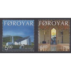 Faroe (Islands) - 2002 - Nb 430/431 - Churches