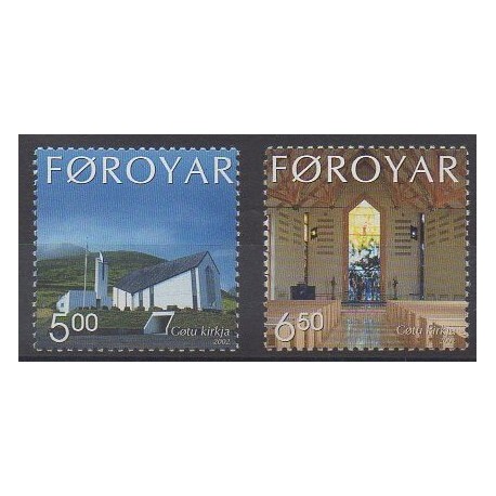Faroe (Islands) - 2002 - Nb 430/431 - Churches