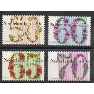 Timbres - Thème fleurs  - Pays-Bas - 1982- No 1173/1176
