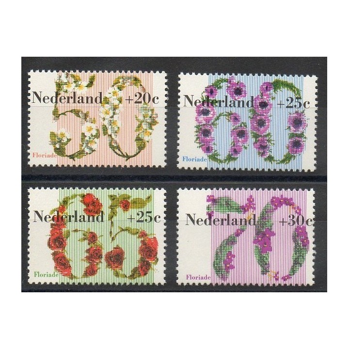 Timbres - Thème fleurs  - Pays-Bas - 1982- No 1173/1176