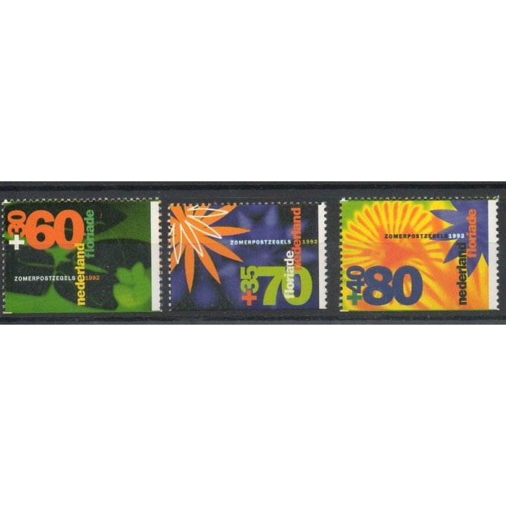 Timbres - Thème fleurs  - Pays-Bas - 1992- No 1400a/1402a